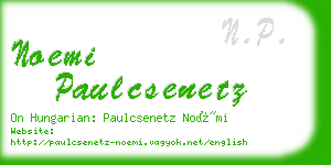 noemi paulcsenetz business card